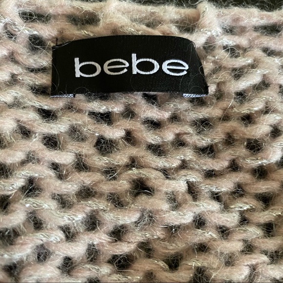 Bebe Pink with metallic Silver Knit Cardigan - Picture 5 of 5